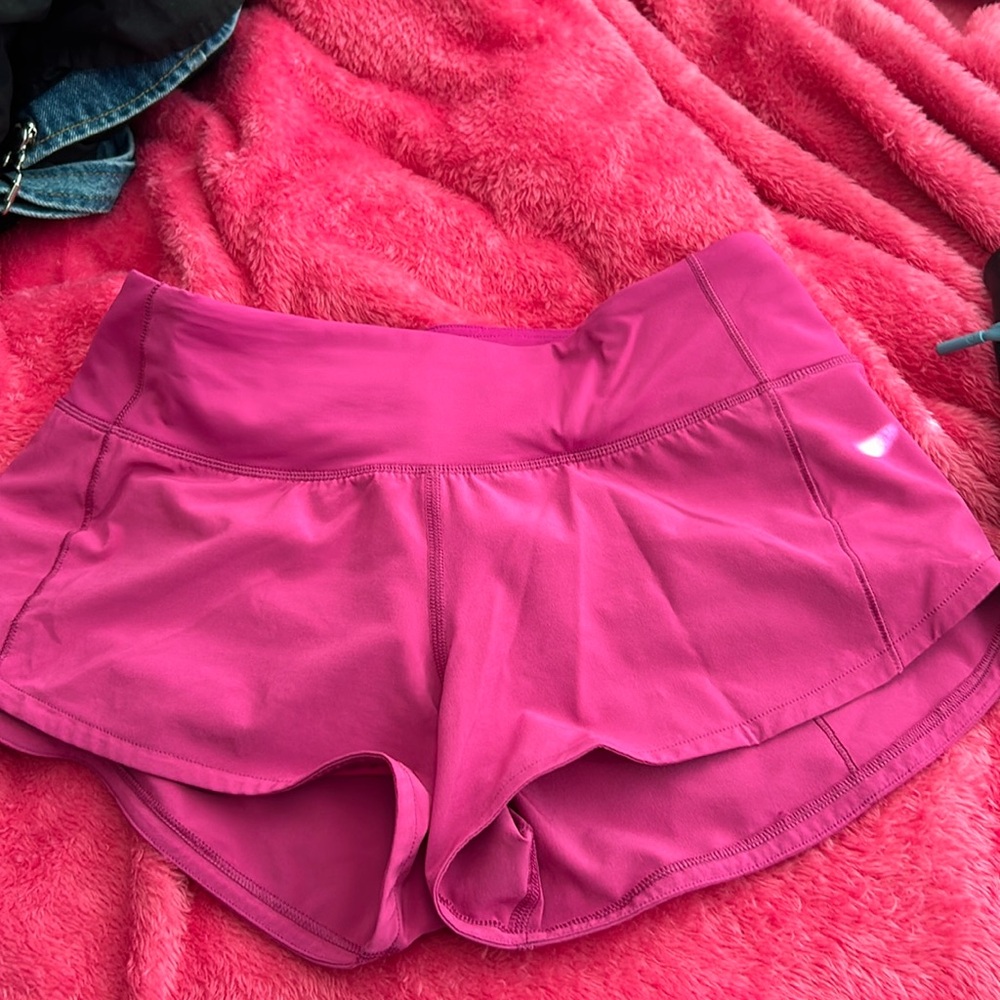 Hot pink lululemon shorts